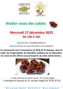 -2025 12 17 Atelier roses des sables - Partenariat Asso LA 40N - Réveillon solidaire
